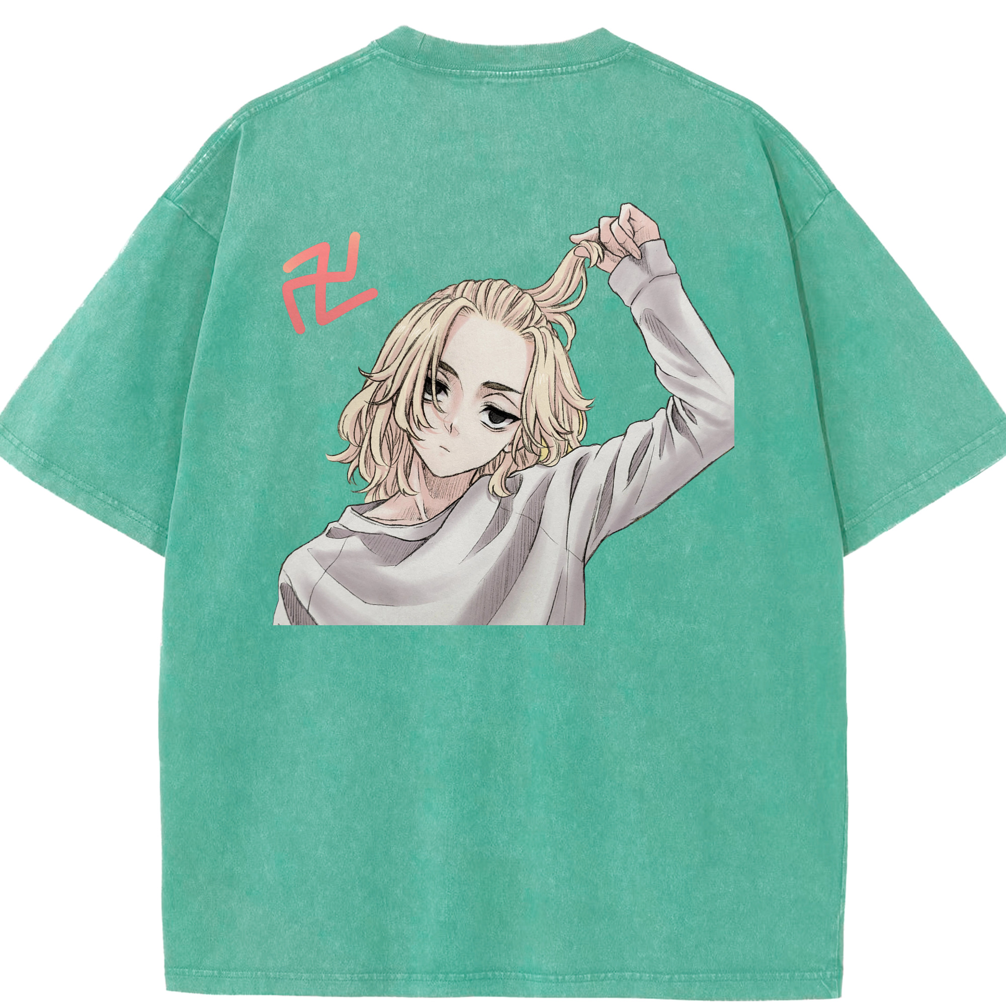 （画像用） 東京リベンジャーズ Tokyo Revengers 綿100% ヴィンテージ風 半袖Tシャツ（背面プリント）